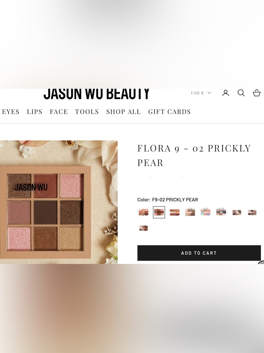 BNIB Jason Wu eyeshadow 02 prickly pear